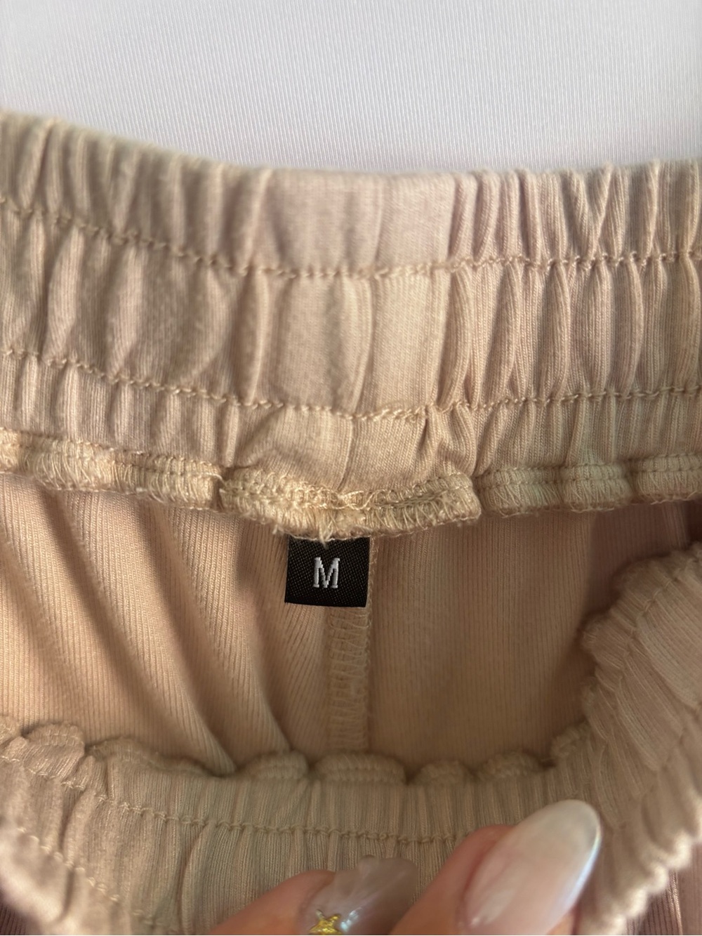 Everyday Wide Leg V Neck Set in Light Beige - Picture 4 of 8